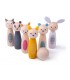 BigJigs wooden skittles animal figures
