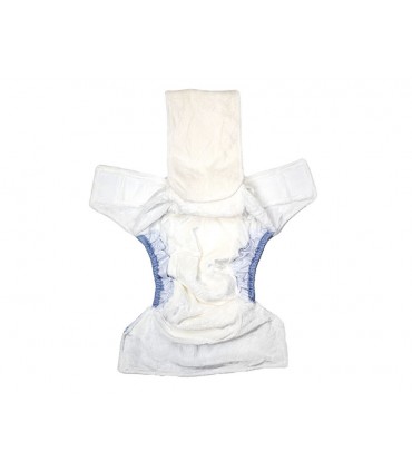 HappyBear washable diaper - All-in-One - Blue Giraffe