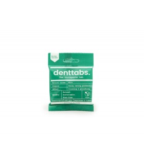 Denttabs mint toothpaste tablets with fluoride