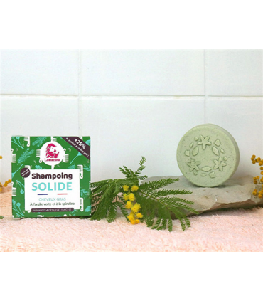 Lamazuna shampoo blok - vet haar - Groene Klei & Spirulina