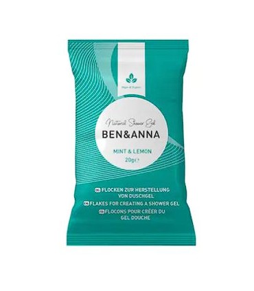 Ben & Anna shower gel - flakes - mint & lemon - 2x20gr.