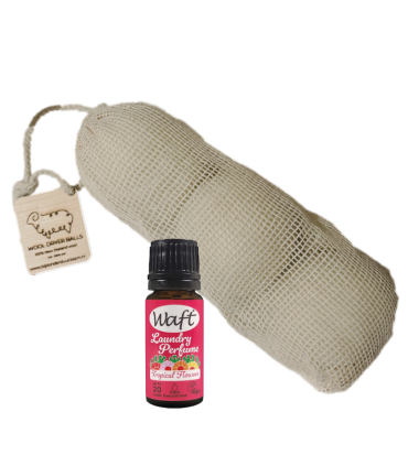 Waft Wasparfum 10 ml (Tropische bloemen) + was droogballen