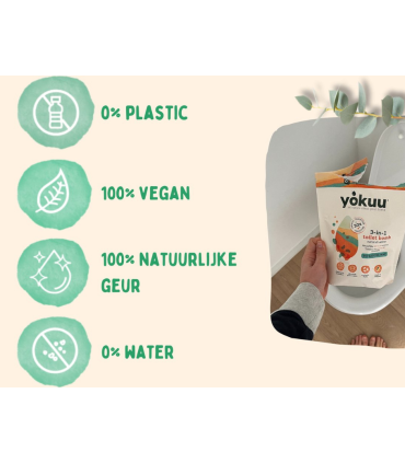 Yokuu toilet bomb toilet tablets 3-in-1 - 30 pieces