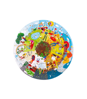 BigJigs puzzle 4 seasons round - 2+ years