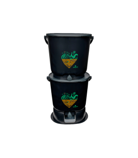 Bokashi Kitchen Bucket - Essential Black - complete set