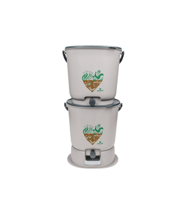 Bokashi Kitchen Bucket - Essential Gray - complete set